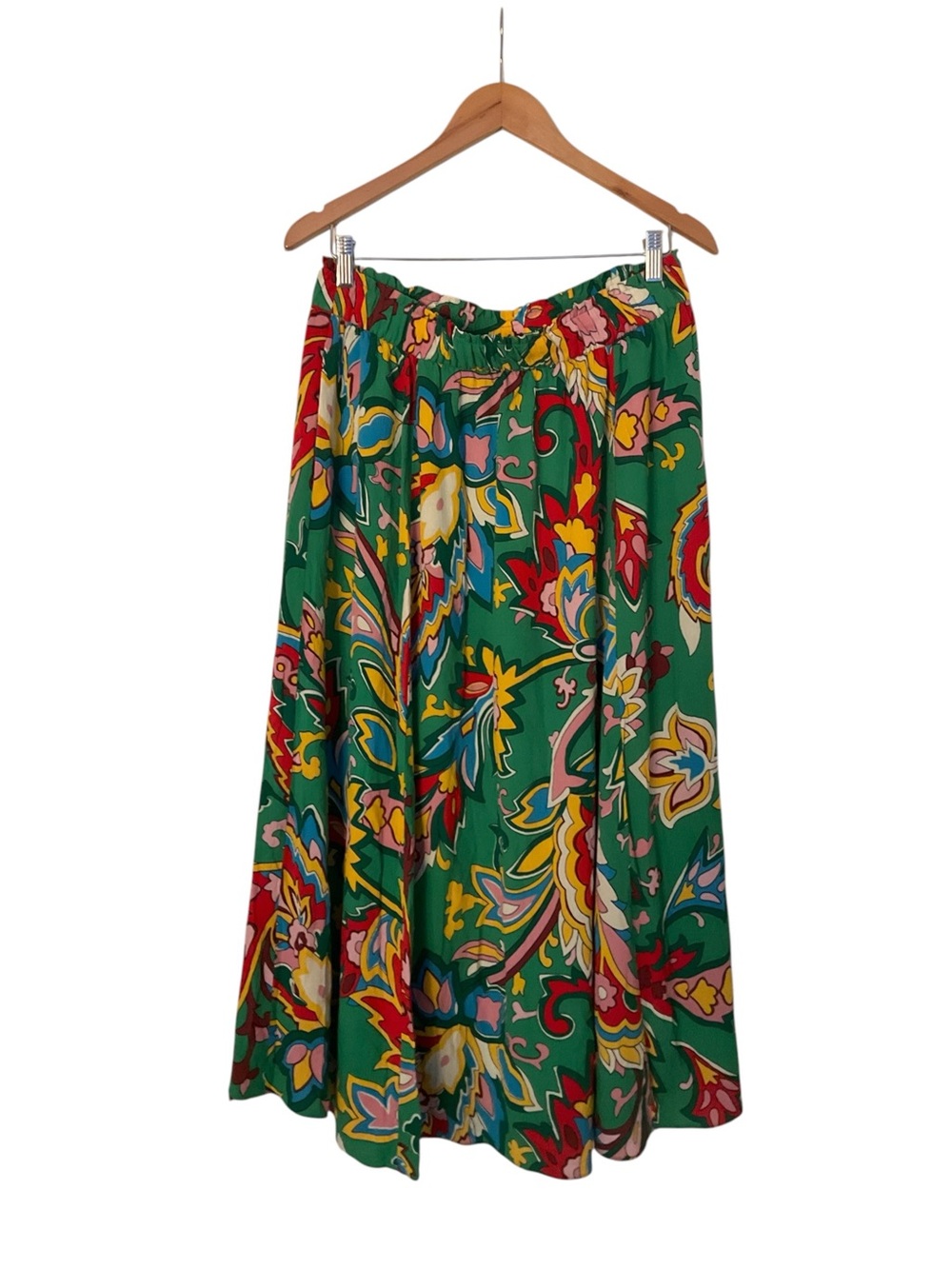 Boden Green Floral Maxi Skirt US 12